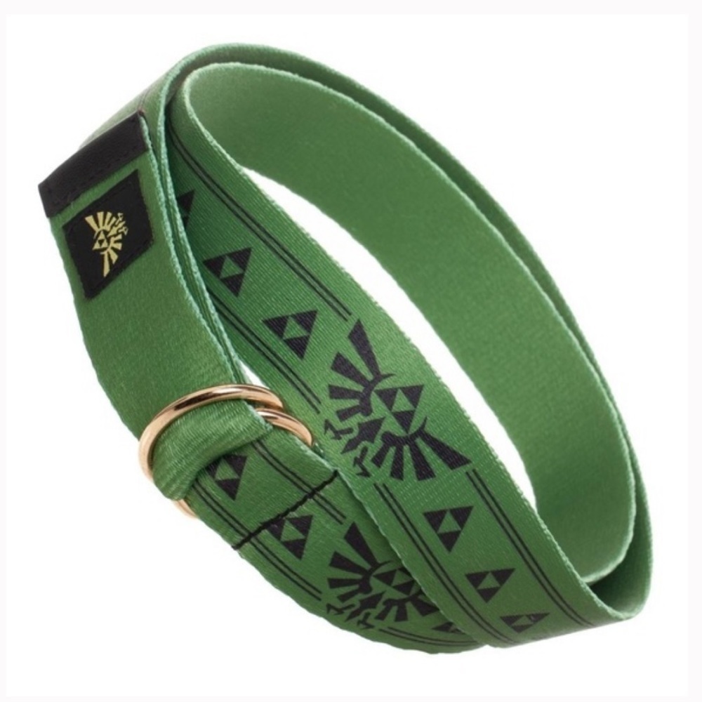 Legend Of Zelda Webbed D-Ring‎ Belt Nintendo Green